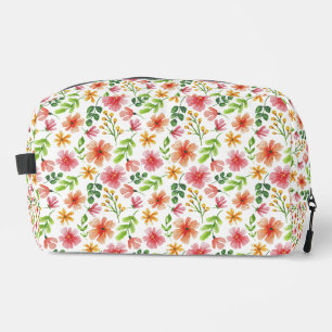 Waterverf Roze Bloemen Patroon Toilettasje