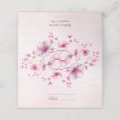 Waterverf Roze Bloemen Plaats Kaart Plaatskaartje (Buitenkant ongevouwen)