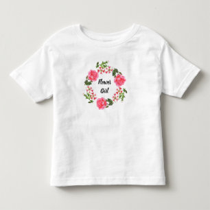 Waterverf Roze bloemen - Ronde cirkel Kinder Shirts