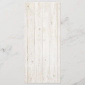 Waterverf Roze bloemen Rustisch hout Menu (Achterkant)