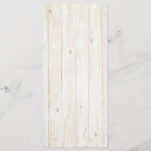 Waterverf Roze bloemen Rustisch hout Menu (Achterkant)