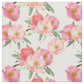Waterverf  roze bloemen stof (Close Up)