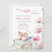 Waterverf Roze Bloemen Storybook Baby shower Kaart (Voorkant)