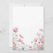 Waterverf Roze Bloemen Storybook Baby shower Kaart (Achterkant)