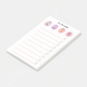 Waterverf Roze Bloemen Te Doen Lijst Post-it® Notes (Schuin)