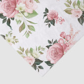 Waterverf Roze Bloemen Tissue Papier (Detail)