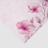 Waterverf Roze Bloemen Tissuepapier (Detail)