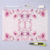 Waterverf Roze Bloemen Tissuepapier (Craft)