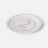 Waterverf Roze Bloemen Twee 2e Verjaardag Papieren Bordje (Gekanteld)