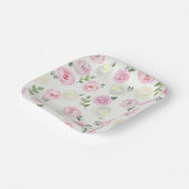 Waterverf Roze Bloemen Verjaardag of Bruiloft Bord (Gebogen)