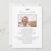  Waterverf Roze Bloemen Viering van het Leven Kaart (Achterkant)