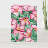 Waterverf roze bloemen voor tante kaart (Achterkant)