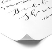 Waterverf Roze bloemen Vrijgezellenfeest Onderteke Poster (Hoek)