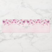 Waterverf Roze Bloemen Waterflesje Label Waterfles Etiket (Enkel label)