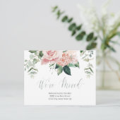 Waterverf Roze Bloemen We've Moved Aankondiging Briefkaart (Staand voorkant)