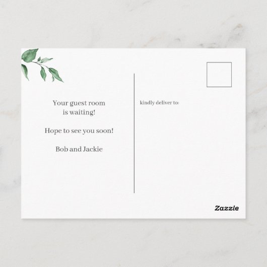 Waterverf Roze Bloemen We've Moved Aankondiging Briefkaart (Achterkant)