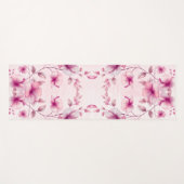 Waterverf Roze Bloemen Yoga Mat (Voorkant (horizontaal))