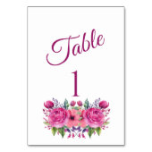 Waterverf roze bloemenboeket-bruiloft- kaart (Achterkant)