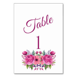 Waterverf roze bloemenboeket-bruiloft- kaart