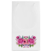 Waterverf roze bloemenboeket-bruiloft- klein cadeauzakje (Achterkant)