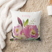 Waterverf Roze Bloemenkamer Decoratie voor Babymei Kussen (Deken)