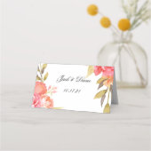 Waterverf roze bloemenplaatskaarten plaatskaartje (Achterkant)