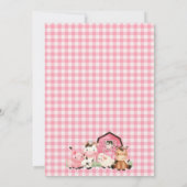 Waterverf Roze Bloemenschuur Boerderijdieren Verja Kaart (Achterkant)