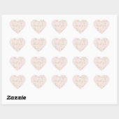 Waterverf Roze Bloemige Bedankt Roze Blush Hart Sticker (Vel)