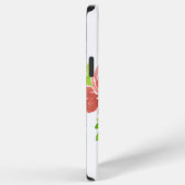 Waterverf Roze Bloemige Blush Roze Monogram   iPhone Hoesje (Rechterkant)