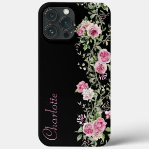 Waterverf roze bloemrand Case-Mate iPhone case