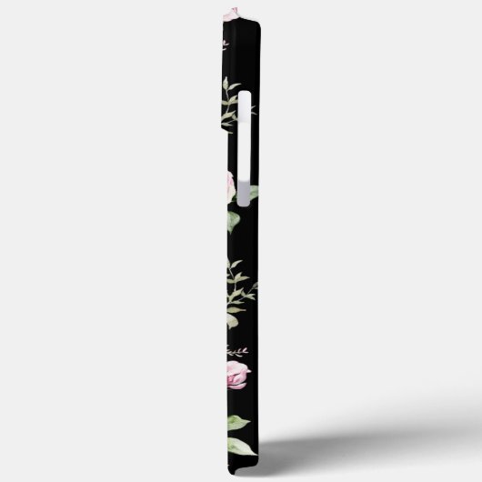 Waterverf roze bloemrand Case-Mate iPhone case (Achterkant / Links)