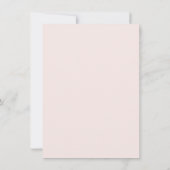 Waterverf Roze Bloemrijke Script Bruidsuitnodiging Kaart (Achterkant)