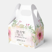 Waterverf Roze bloesems Bedankt Bedankdoosjes (Voorkant Zijde)