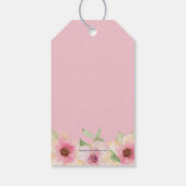Waterverf Roze bloesems Dank je cadeau Labels Cadeaulabel (Achterkant)