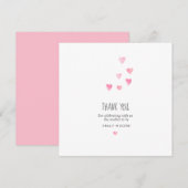 Waterverf roze bloesharten simpel bedankt (Voorkant / Achterkant)