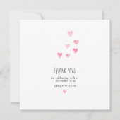 Waterverf roze bloesharten simpel bedankt (Voorkant)