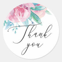 Waterverf roze bloesse bruiloft bedankt