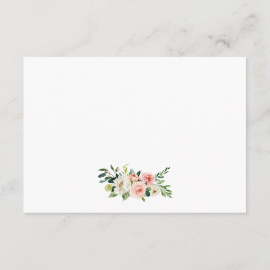 Waterverf Roze bloesse gouden bruiloft Informatiekaartje (Achterkant)