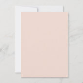 Waterverf Roze Blosems Bruiloft Feest Kaart (Achterkant)