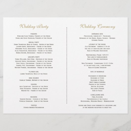 Waterverf Roze Blosems Trouwprogramma (Achterkant)