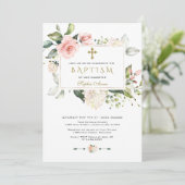 Waterverf Roze blozen Lijst Kruisvlekken Kaart (Staand voorkant)