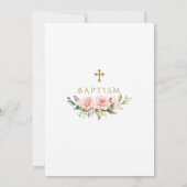 Waterverf Roze blozen Lijst Kruisvlekken Kaart (Achterkant)