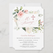 Waterverf Roze blozen Lijst Kruisvlekken Kaart (Voorkant)