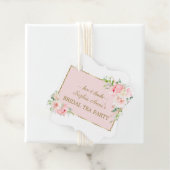 Waterverf Roze Blozende Bloemen Gouden Bruiloft Th Bedankjes Labels (In situ)