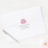 Waterverf roze blub Text Spa Vierkante Sticker (Envelop)
