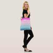 Waterverf Roze Blue Ombre | Monogram Tote Bag (Op model)