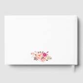 Waterverf Roze Blush Bloemen Goud Vrijgezellenfees Gastenboek (Achterkant)