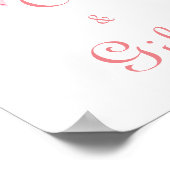 Waterverf Roze Blush Bow Gift vrijgezellenfeest te Poster (Hoek)