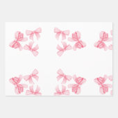 Waterverf Roze Blush Bow Ribbon Party Inpakpapier Vel (Voorkant 2)
