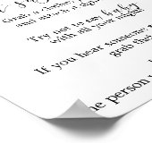 Waterverf Roze Blush en Gold Zeg geen Baby Poster (Hoek)